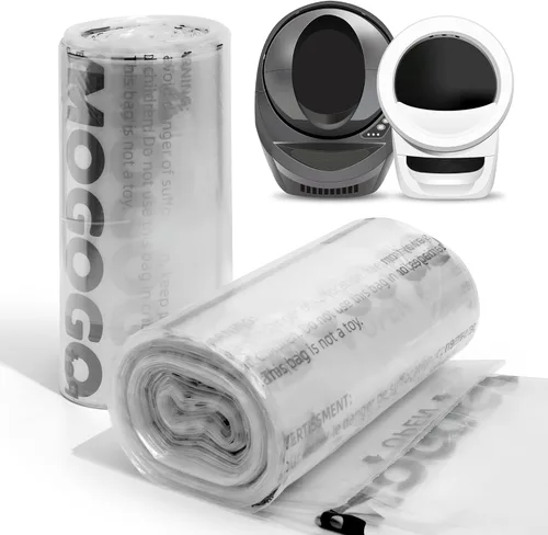 Bolsas de Residuos, Compatibles con Litter Robot 4 y 3, Paquete de 50 Forros para Caja de Arena Autolimpiante, Capacidad de 9 a 11 Galones,