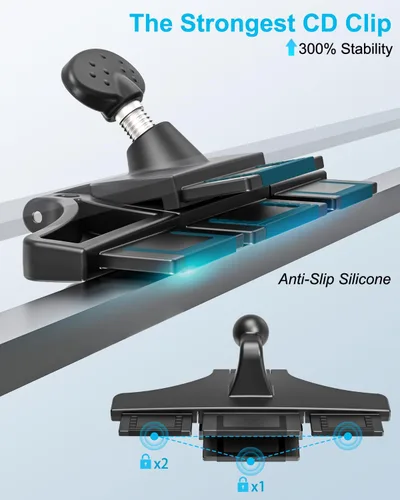 Miniatura 6 de Soporte para tablet de coche con ranura para CD, soporte para tableta de CD ultra resistente para automóvil con rotación de 360°, compatible