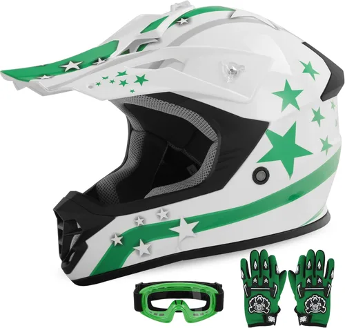 Miniatura 14 de XFMT DOT Casco de Dirt Bike para Niños y Jóvenes de Cara Completa, Cascos de Motocross para Off-Road ATV Bicicleta de Calle Cuatrimoto Motocicleta