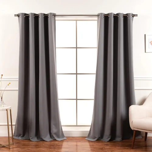 Miniatura 27 de Best Home Fashion Paneles de cortinas opacas con aislamiento térmico de alta calidad para tratamiento de ventanas, para dormitorio, acero inoxidable