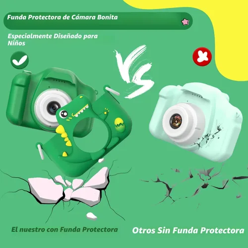 Miniatura 7 de Cámara para niños, mejorada, diseño de dinosaurio, regalos de Navidad y cumpleaños para niños de 3 a 12, cámara digital 1080P HD para selfies