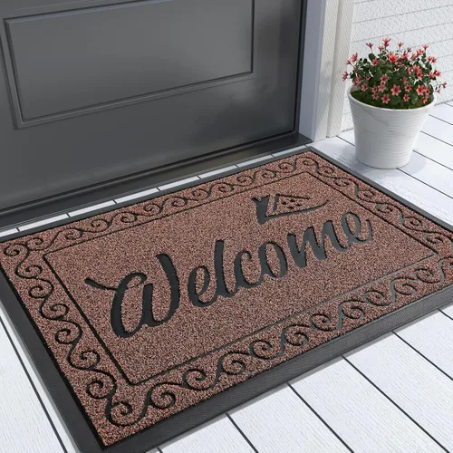 Miniatura 51 de Yimobra Tapete de Bienvenida, Tapetes de Puerta Resistentes y Duraderos para Entrada del Hogar Exterior Interior, Tapete Delantero para Patio