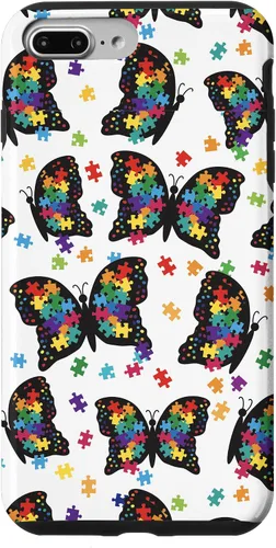 Miniatura 12 de Funda con patrón de rompecabezas de mariposa para iPhone 17