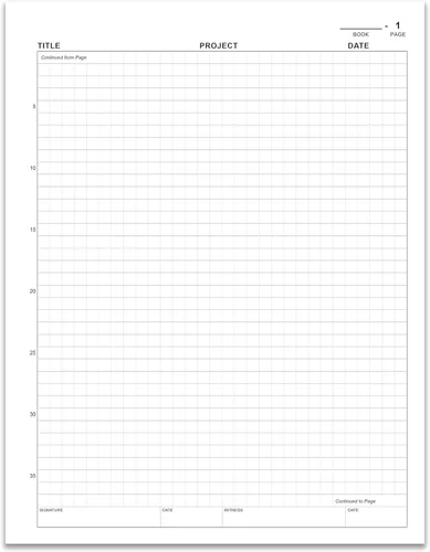 Miniatura 5 de BookFactory Cuaderno de laboratorio de química sin carbono – 50 juegos de páginas (8.5 x 11 pulgadas) (duplicador) – Páginas de cuadrícula