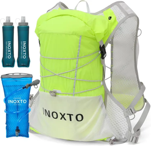Miniatura 13 de IX INOXTO Running Vest Hydration Backpack, Lightweight Running Backpack Hydration Pack with 1.6L Water Bladder Daypack for Trail Running Hiking