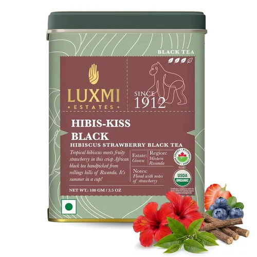 Miniatura 15 de Luxmi Estates African Rose - Té de rosa orgánico de hibisco (25 bolsas de té), sin cafeína, para desintoxicación, limpieza y digestión, con té