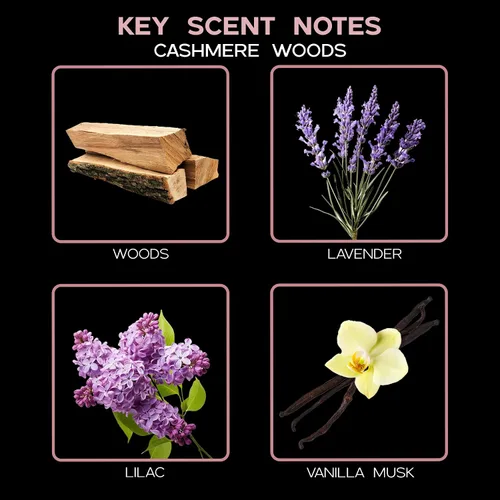 Miniatura 9 de Cashmere Woods - Repuesto de aceite difusor de varillas con varillas de repuesto una mezcla aromática de madera, lavanda y lila con almizcle
