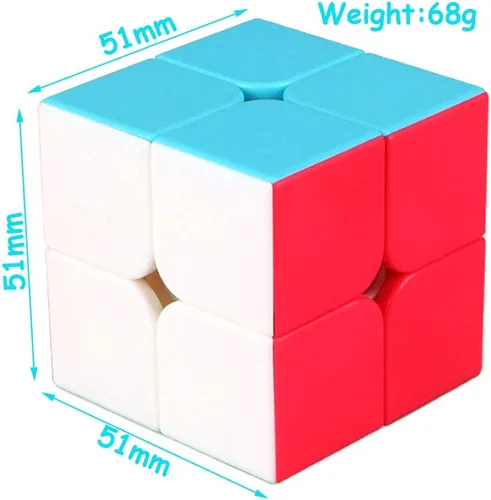 Miniatura 5 de TANCH QIYI Speed Cube 2 x 2 x 2 pulgadas, sin calcomanías, cubo mágico rompecabezas de juguete para niños y adultos (colorido)