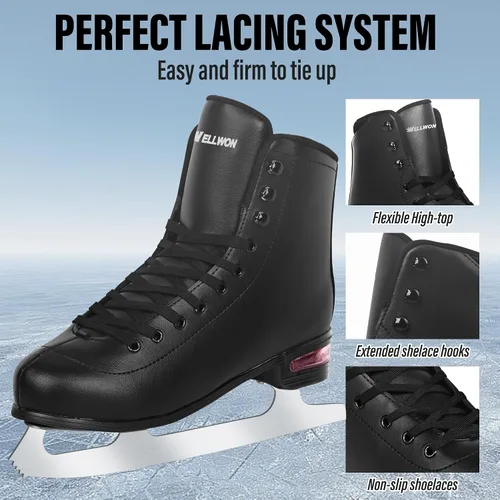Miniatura 2 de Ice Skates for Women, Adult Figure Skates for Men, Figure Skating Shoes with Velvety Lining for Indoor& Outdoor Rink,Ice Skates Size 5 6 7 8 9 10 11