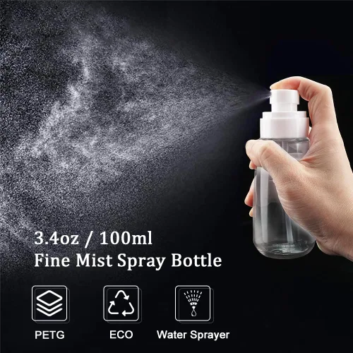 Miniatura 2 de Cosywell Botella de aerosol de niebla fina aprobada por la TSA 3.4 oz 100 ml Paquete de 3 envases de viaje recargables de cosméticos vacíos Botella