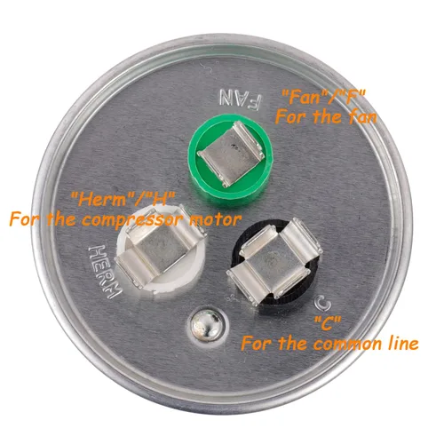 Miniatura 4 de 40/5 uF 40+5 MFD ±6% 370V/440V CBB65B Condensador de CA de Doble Funcionamiento Redondo de Reemplazo 40 5 uF MFD 370 440 Voltios VCA para Arranque