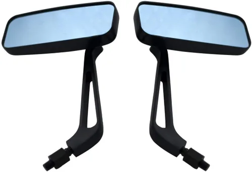 Miniatura 2 de 1Pair Black Small Rectangle Motorcycle Mirrors Compatible for 2017 Kawasaki Z900