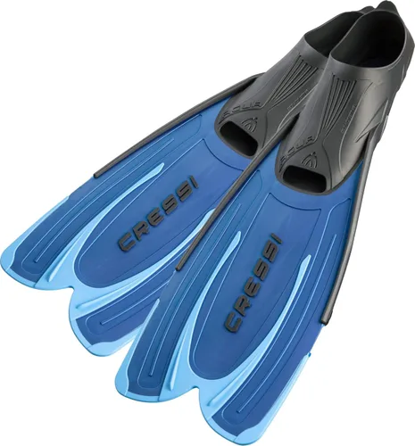 Miniatura 5 de Cressi - Aletas de esnórquel para adultos con bolsillo para pie ajustable y cómodo Perfecto para viajar Agua: Fabricado en Italia Azul