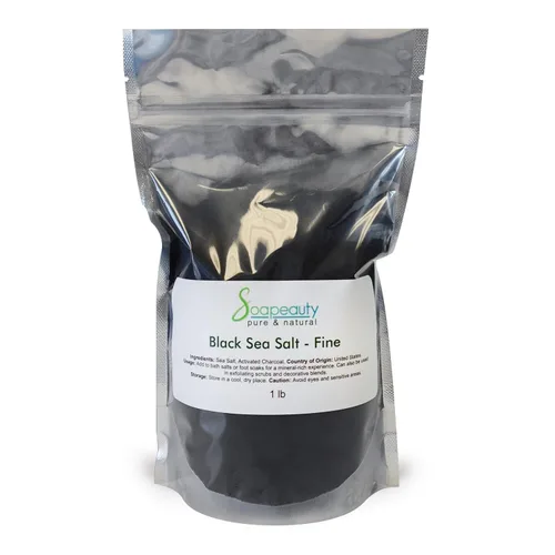 Sal marina negra hawaiana | 100% orgánica natural | Gran sal de acabado gourmet y perfecta para cosméticos profesionales de piel, cabello y baño |