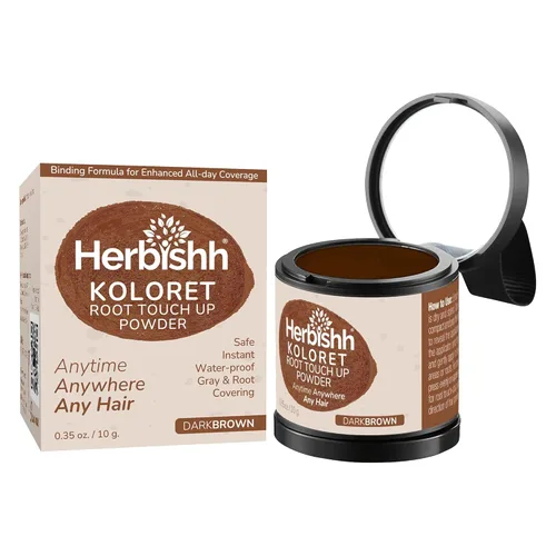 Miniatura 16 de Koloret - Polvo de retoque de raíz, polvo negro natural para mujeres y hombres, cobertura instantánea de raíces para cobertura de canas, corrector