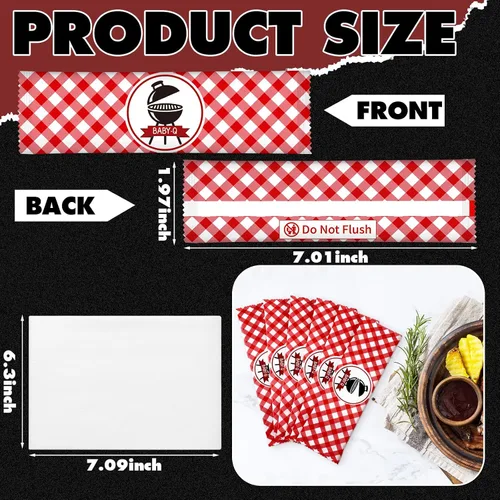 Miniatura 2 de Siifert Siifert 250 Pcs Baby Q Wet Wipes Bulk Barbecue Hand Wipes Individually Disposable Cleaning Wrapped Hands Grill for Outdoor Crawfish Seafood