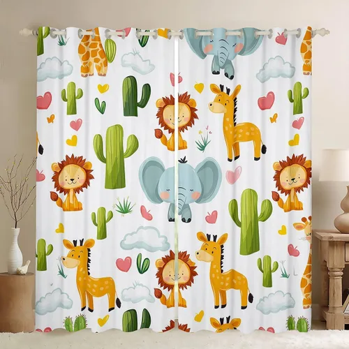 Miniatura 21 de Erosebridal Cortinas y cortinas ligeras de mariposas azules para niños y niñas, hojas de eucalipto para sala de estar, dormitorio, jardín, vida Azul