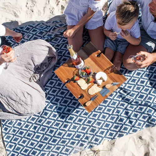 Miniatura 8 de Komorebi Manta de picnic extra grande – 78 x 59 pulgadas – Manta impermeable para exteriores, plegable y portátil a prueba de arena, tapete de viaje