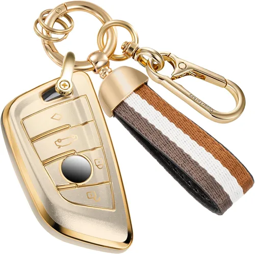 Miniatura 41 de para Buick - Funda para llavero con llavero de cuerda trenzada metálica anti-pérdida mejorada, carcasa suave de TPU exquisita para Avenir Envision
