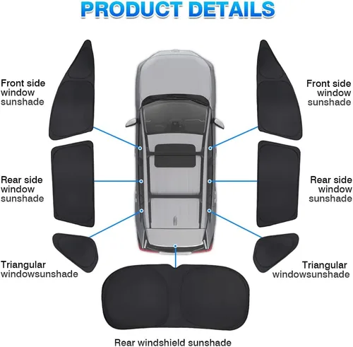 Miniatura 5 de T TGBROS Parasol para parabrisas para Toyota RAV4 2019-2024 2025, protectores de ventana de coche, espesor, bloquean rayos UV y privacidad