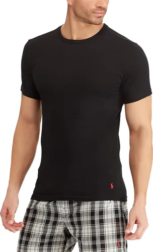 Miniatura 4 de Polo Ralph Lauren Camisetas Interiores de Cuello Redondo de Algodón Ajustadas para Hombre, Paquete de 3