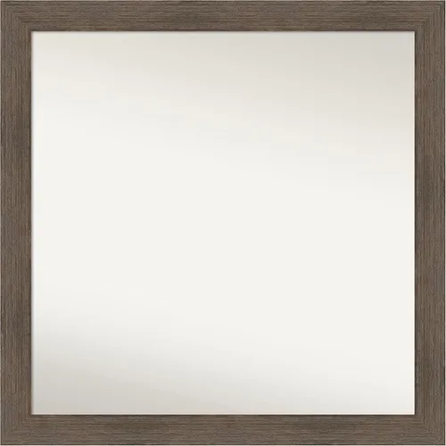 Miniatura 128 de Amanti Art Espejo de pared personalizado no biselado (24 x 27 pulgadas), marco estrecho de nogal chipre - varios tamaños personalizados - Espejo