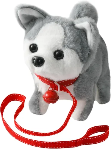 Miniatura 7 de KSABVAIA Juguete de Peluche Golden Retriever Cachorro Perro Electrónico Interactivo - Camina, Ladra, Mueve la Cola, se Estira, Compañero Animal