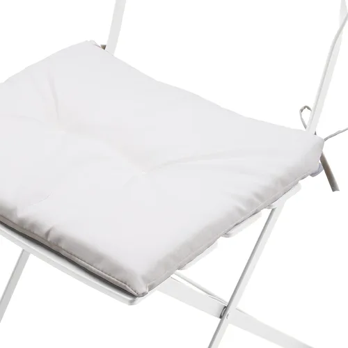 Miniatura 4 de Grand patio Juego de muebles plegables de 3 piezas para exteriores, diseño portátil para bistró y balcón (blanco con cojín)