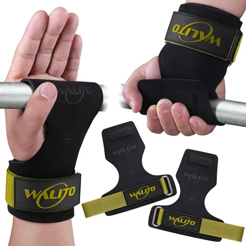 Miniatura 18 de WALITO Correa de Muñeca para Levantamiento de Pesas, Correas de Muñeca Dobles de Cuero para Levantamiento de Pesas para Entrenamiento de Fuerza