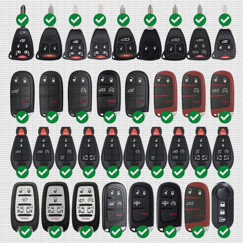 Miniatura 2 de Repuesto de batería para llavero para Jeep Dodge Ram Chrysler – CR2032 (paquete de 2) – Compatible con Cherokee Caravan Town & Country Charger