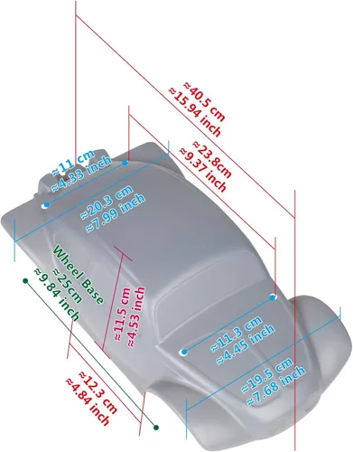 Miniatura 8 de SummitLink Cuerpo personalizado verde fangoso sobre negro compatible con escala 1/10 RC coche o camión (camión no incluido) STB-BG-01