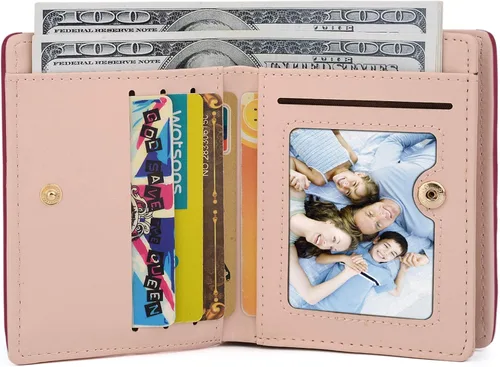Miniatura 3 de UTO Cartera de piel sintética para mujer, de gran capacidad, colgante de gato, soporte para teléfono, organizador de chequera, con cremallera