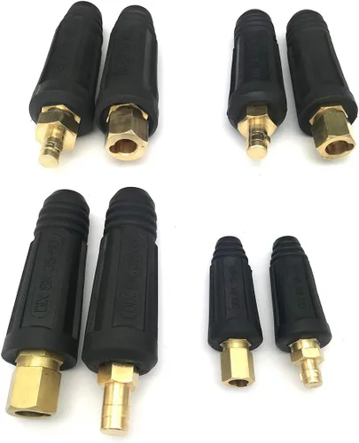 Miniatura 4 de KINGQ Junta de cable de soldadura Par de conectores rápidos Estilo DINSE 100Amp-200Amp (#6-#4) 16-25 SQ-MM 2-set