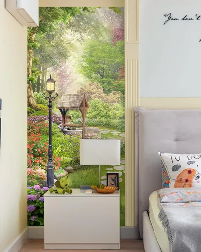 Miniatura 3 de FLFK - Adhesivo para puerta, papel tapiz escénico de pelar y pegar, mural autoadhesivo removible para decoración del hogar, 30.3" x 78.7", juego