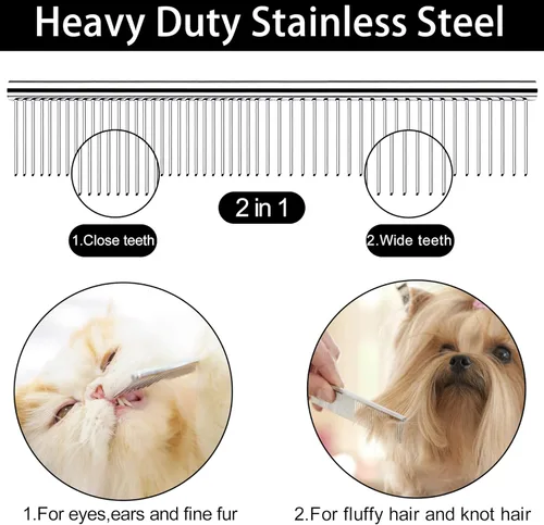 Miniatura 7 de Tijeras de Peluquería para Perros con Punta Redonda de Seguridad, Kit de Tijeras de Peluquería para Mascotas, Tijeras para Perros para Peluquería