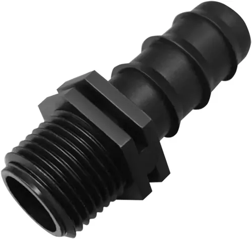 Conector de manguera de PVC de púas de 5 piezas de 3/4 pulgadas - Juego de piezas de adaptador de conector de manguera de jardín MNPT de 3/4 pulgadas