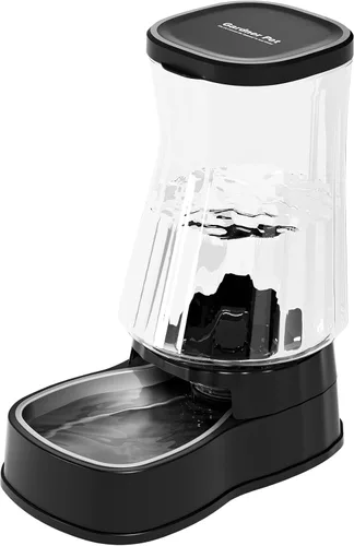 Gardner Pet Dispensador automático de agua por gravedad para perros, tazón dispensador de agua grande para perros de 1.6 galones con acero