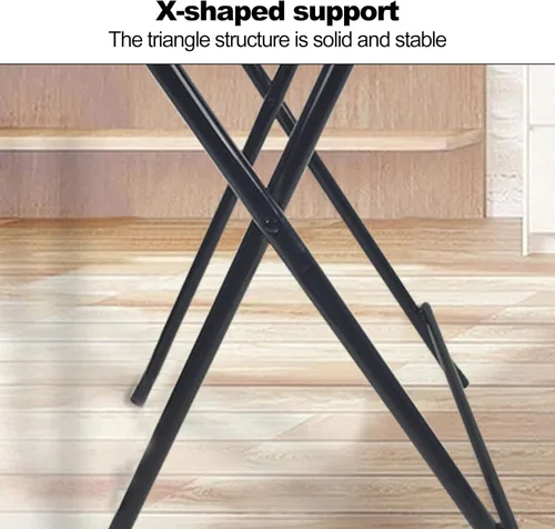 Miniatura 5 de HEVIRGO Mesa cuadrada plegable, mesa de oficina, mesa cuadrada portátil con patas plegables para interiores y exteriores, 4 personas comercial/hogar