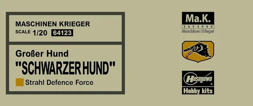 Miniatura 6 de Hasegawa - Kit de modelo de interceptor humanoide no tripulado tipo espacial 1:20 'Großer Hund Schwarzerhund' (Ma.K.)