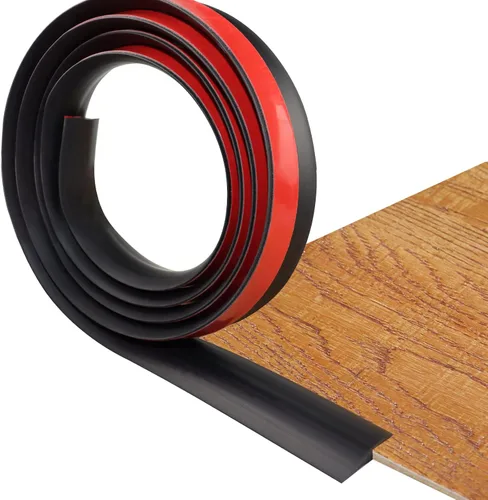 Miniatura 8 de Tira de transición de suelo autoadhesiva para alfombras y pisos, tira de borde de PVC para transición de umbral adecuada para umbral de altura Negro