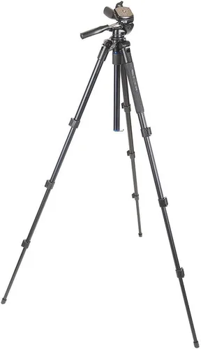 Miniatura 4 de SLIK Pro AL-324DX w/SH-705E Cabezal panorámico de 3 vías para cámaras sin espejo/DSLR Sony Nikon Canon Fuji y más - Negro (613-358)