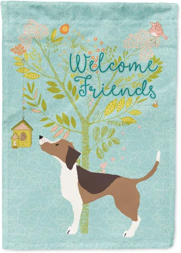 Miniatura 127 de Caroline's Treasures BB7594GF Bandera de jardín de Husky siberiano con texto en inglés "Welcome Friends" - Bandera decorativa para patio exterior