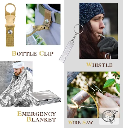 Miniatura 4 de Gifts for Men Dad Husband Him Fathers Day, Survival Kit, Emergency Survival Gear and Equipment 14 in 1, Anniversary Birthday Gifts for Him