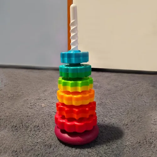 Miniatura 5 de Juguete giratorio para bebés, juguete apilable para bebés y niños pequeños, juguetes educativos de aprendizaje para niños pequeños, juguete de rueda
