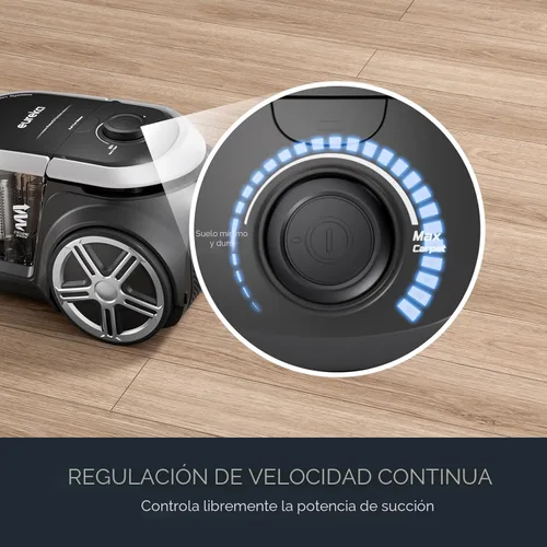 Miniatura 4 de Eureka Aspiradora sin bolsa con recipiente, aspiradora ligera para alfombras y suelos duros, color plateado con negro, NEN180 Plata con negro