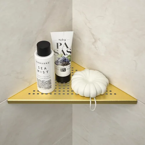 Miniatura 11 de Estante de Ducha de Esquina, Acero Inoxidable 304 Negro Mate de 10 pulgadas con Rejilla Empotrada para Pared de Azulejos, Estante de Baño Empotrado