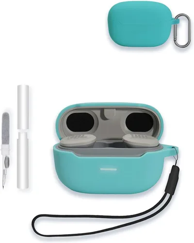Miniatura 14 de Funda para JBL Endurance Race TWS True Wireless Sports Earbuds, WUNIAK Soft Silicone Protector, portátil, resistente a los arañazos, a los golpes