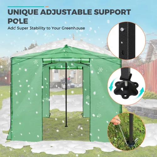 Miniatura 4 de EAGLE PEAK Invernadero portátil grande de 12 x 8 pulgadas, instalación rápida, para interiores y exteriores, puertas de entrada enrollables