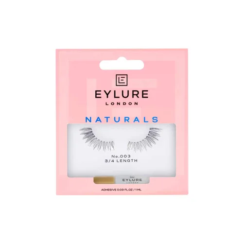 Eylure Naturals Accent No. 003 Pestañas postizas reutilizables, adhesivo incluido, 1 par