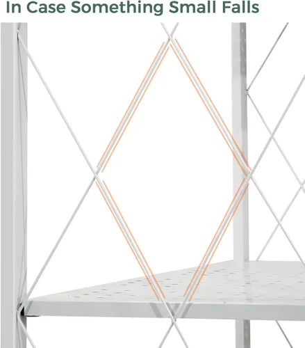 Miniatura 10 de DEANIC Estantes de almacenamiento plegables de 3 niveles con ruedas, soporte para electrodomésticos de cocina, estante de alambre de metal Gris
